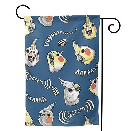antfeagor Garden Flag Double Sided 125 X18  Inches Polyester Seasonal Flags Cockatiel for Outdoor Home Yard Summer Decor Garden Flag Banner Decorative Double Sided Yard Flag