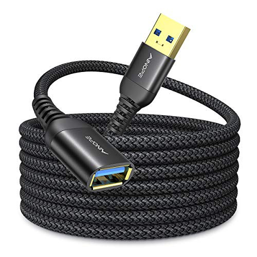 2 Pack AINOPE USB 30 Extension Cable Type A Male to Female Extension Cord 66FT Durable Braided Material Fast Data Transfer Compatible with USB KeyboardMouseFlash Drive Hard DrivePrinter Black