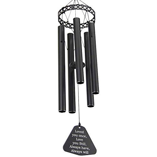 ASTARIN Wind Chimes Outdoor Deep Tone30 Inch Sympathy Wind Chimes Beautiful Melody Tuned Soothing Relaxing MelodyMemorial Wind Chime for Mom Loved or Christmas Housewarming Decor ChimeBlack