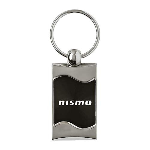 Upgrade Your Auto Nissan NISMO on Black Rectangular Wave Keychain   Officially Licensed