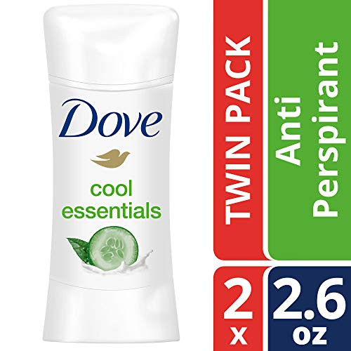 Dove Womens Antiperspirant Deodorant For Sweat Block Cool Essentials 48 Hour Deodorant Protection 26 oz 2 count