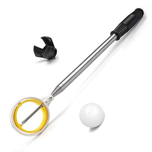 prowithlin Golf Ball Retriever Stainless Telescopic Extendable Golf Ball Retriever for Water w Golf Ball Pick Up Retriever Grabber Claw Sucker Tool Golf Accessories Golf Gift for Men  9ft