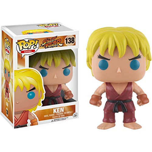 Funko Ken Street Fighter x POP Games Vinyl Figure 1 POP Compatible PET Plastic Graphical Protector Bundle 138 11655 B Funko Ken Street Fighter x POP Games Vinyl Figure 1 POP Compatible PET Plastic Graphical Protector Bundle 138 11655 B
