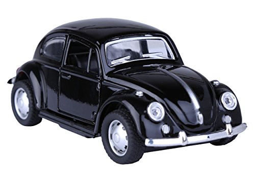 Berry President Classic 1967 Volkswagen Vw Classic Beetle Bug Vintage 1 32 Scale Diecast Metal Pull Back Car Model Toy for Gift Kids  Black