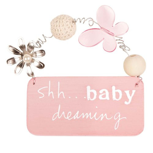 CR Gibson Baby Dreaming Treasured Collection Small Nursery Plaque Girl  Discontinued by Manufacturer
