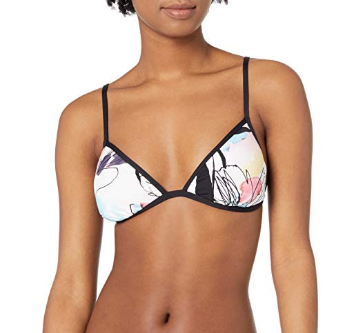 Bikini Lab Junior s Triangle Bra Bikini Swimsuit Top Multi  Sunset Blooms M