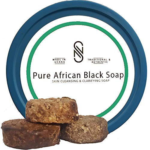 100  Organic African Black Soap  Acne Treatment   For Oily Blemish Prone Skin   1 2lb Non Messy Container