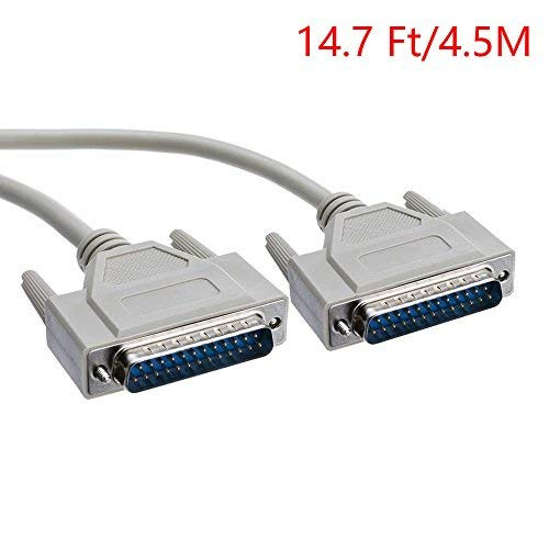 Yohii 14.7 Ft/ 4.5M DB25 Male to Male Parallel Printer Extension Cable Serial RS232 Cable Yohii 14.7 Ft/ 4.5M DB25 Male to Male Parallel Printer Extension Cable Serial RS232 Cable