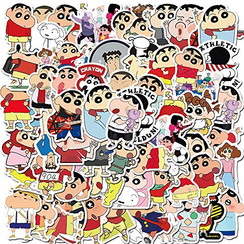 50Pcs Cartoon Crayon Shin chan Waterproof Stickers for Water Bottle Cup Laptop Bike Skateboard Luggage Box Vinyl Graffiti Patches BRJHSL