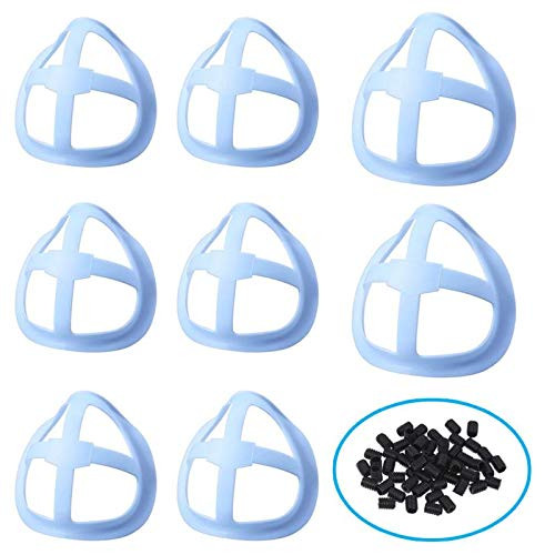 3D Stand Bracket Inner Support Frame Bracket Face Mas k Bracket for Lipstick Protection and Supporting More Breathing Space Blue 8pcs