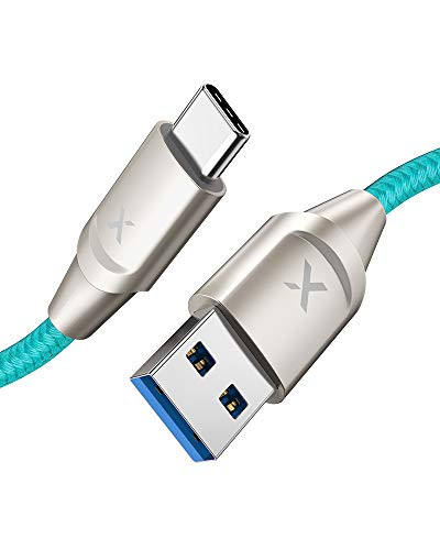 Xcentz USB Type C Cable, USB C to USB 3.0 Fast Charging Cable, Premium Nylon Braided Charger Cord for Samsung Galaxy Note 8/9, S8/S8 Plus, S9/S9 Plus, LG V20/V30, G5/G6/G7, HTC 10, Pixel XL & More