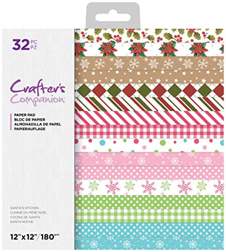 Crafter s Companion CC PAD12 SANKIT 12  x 12  Santa s Kitchen Card Pad Multi
