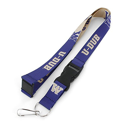 aminco NCAA Washington Huskies Slogan Lanyard