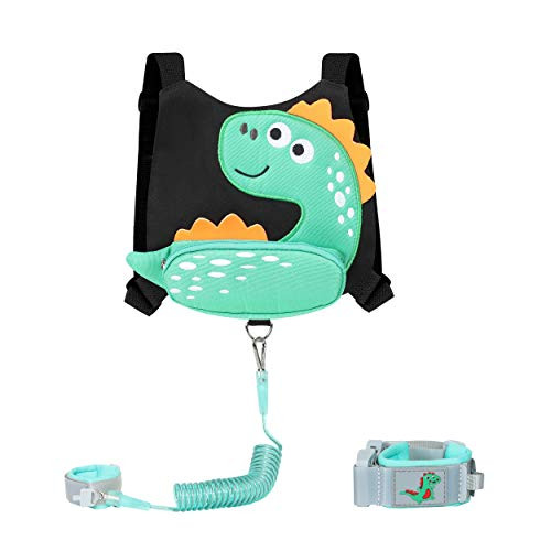 Baby Toddlers Cute Dinosaur Harness with Wrist Leash for Kid Walking Safety 15 to 3 Years  Little Dinosaur Black