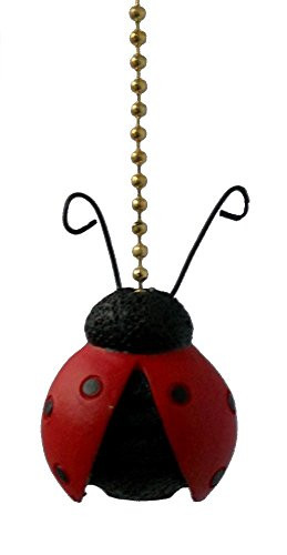 Clementine Designs Ladybug Beetle Nursery Porch Decor Ceiling Fan Light Pull