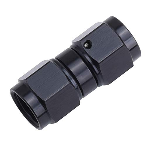EVIL ENERGY 8AN Female to 8AN Female Straight Swivel Coupler Fitting Adapter Union Aluminium Anodized Black