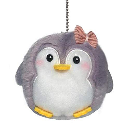 Ruzucoda Stuffed Penguin Keychain Key Chain Ornaments Plush Animal Pendant Grey