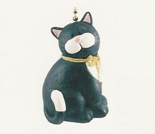 Clementine Designs Black Cat Kitten Kitty Feline Lover Ceiling Fan Light Pull