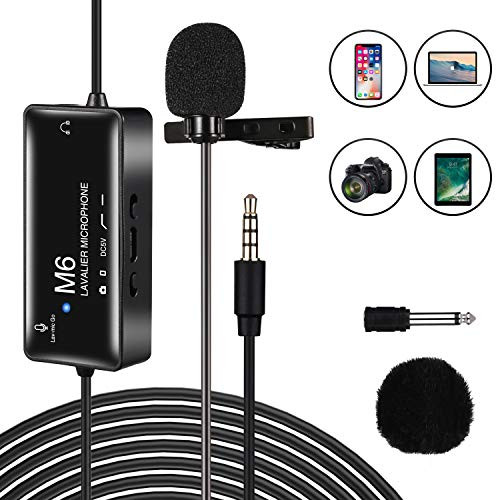 Lavalier MicrophoneProfessional Lavalier Lapel Microphone Omnidirectional Lav Mic for Phone Camera YouTube Interview Vlog Lavalier MicrophoneProfessional Lavalier Lapel Microphone Omnidirectional Lav Mic for Phone Camera YouTube Interview Vlog