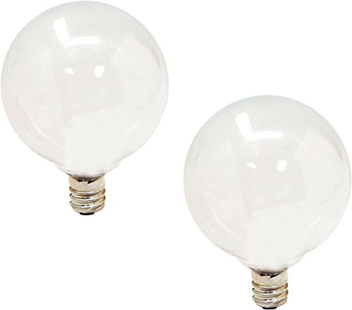(8 Pack) GE Lighting 44414 40-watt 290-Lumen Candelabra Base G16.5 Globe Bulb, Soft White,
