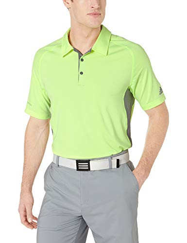 adidas Golf Ultimate Climacool Colorblock Polo Hi Res Yellow Grey Three Small