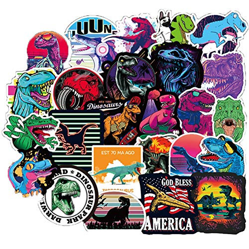 Dinosaur Sticker Pack of 50 Stickers Dinosaur Decals for Laptops Hydro Flasks Water Bottles Luggage