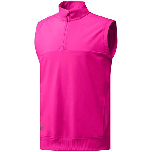 adidas Classic Club 1 4 Zip Golf Vest Real Magenta Medium