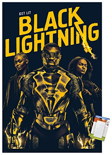 Trends International Poster Mount DC Comics TV   Black Lightning   Key Art 14725  x 22375  Premium Poster   Mount Bundle