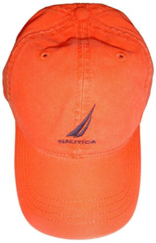 Nautica Men Adjustable Logo Hat Cap  One size Light orange