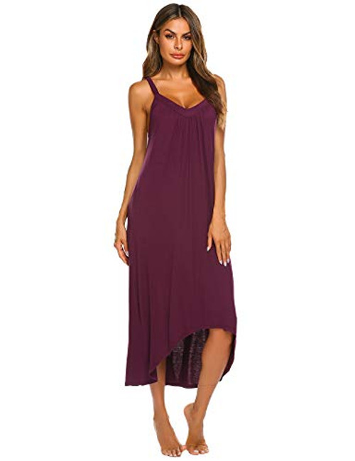 Ekouaer Womens Sleeveless Long Nightgown Summer Slip Night Dress Cotton Sleepshirt Chemise Ekouaer Womens Sleeveless Long Nightgown Summer Slip Night Dress Cotton Sleepshirt Chemise