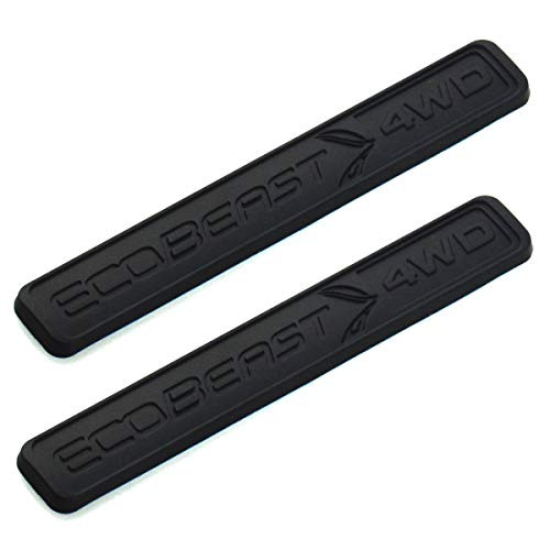 2Pcs ECOBEAST 4WD Badges Emblem 3D Nameplate Door Fender Tailgate Stickers Compatible for 2011 2020 F150  Matt Black