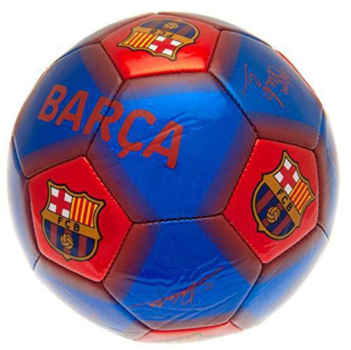 Barcelona FC Signature Soccer Ball  One Size   Sky Blue Red