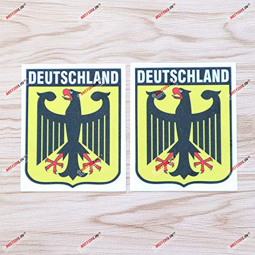 2X Reflective 4 German Coat of Arms Eagle Germany Decal Sticker Car Vinyl Deutschland 2X Reflective 4 German Coat of Arms Eagle Germany Decal Sticker Car Vinyl Deutschland