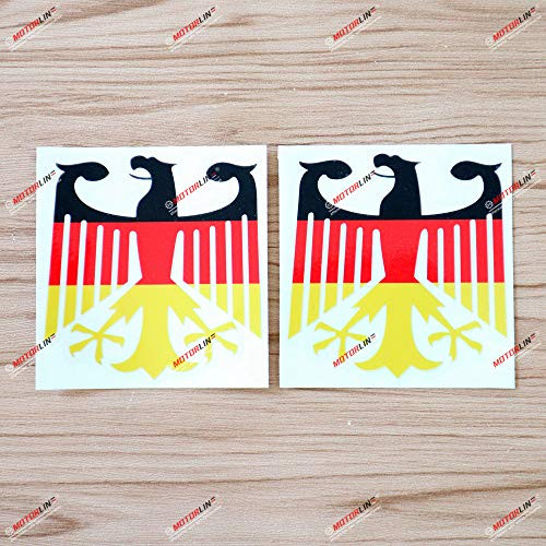 2X Glossy 6 German Flag Tricolor Eagle Decal Sticker Coat of Arms Car Vinyl Deutschland Germany 2X Glossy 6 German Flag Tricolor Eagle Decal Sticker Coat of Arms Car Vinyl Deutschland Germany