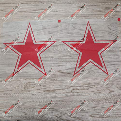 3S MOTORLINE 2X red 8   Russian Air Force Star Decal Bumper Sticker USSR Soviet Car Vinyl no Background