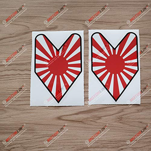 3S MOTORLINE 2X Glossy 5 Wakaba Leaf Japanese Rising Sun Decal Sticker Car Vinyl New Driver Shoshinsha Mark 3S MOTORLINE 2X Glossy 5 Wakaba Leaf Japanese Rising Sun Decal Sticker Car Vinyl New Driver Shoshinsha Mark