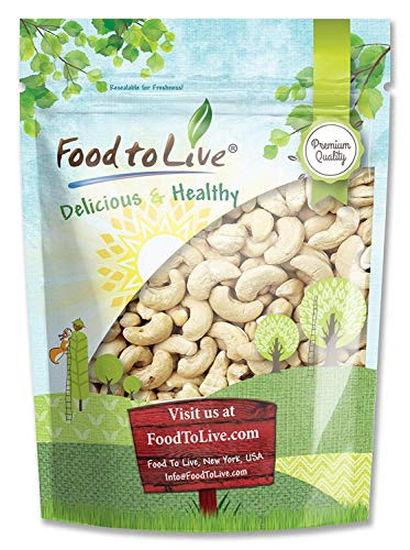 Cashew Nuts 1 Pound   Large Size W240 Whole Nuts Unsalted Kosher Raw Vegan Bulk