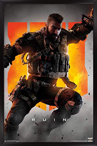 Trends International Call of Duty Ops 4 Ruin Key Art 14725  x 22375  Black Framed Version
