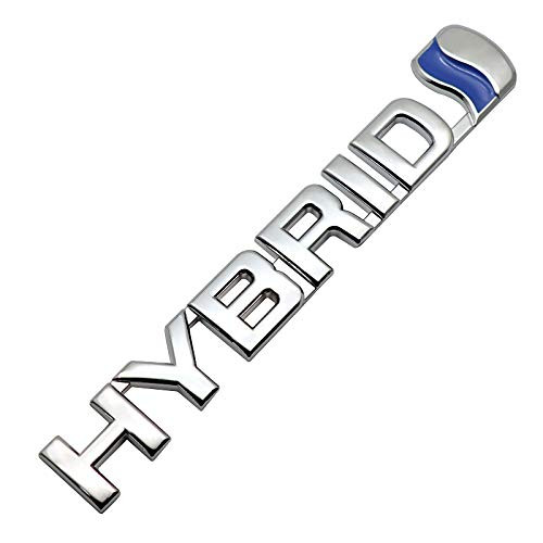 1Pcs HYBRID 3D Metal Chrome Emblem Badge Logo Decal Sticker Replacement For Universal Cars Chrome 1Pcs HYBRID 3D Metal Chrome Emblem Badge Logo Decal Sticker Replacement For Universal Cars Chrome