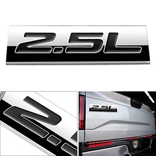 1x 3D Chrome Finish Metal 25L Emblem Alloy Badge Sticker  Chrome Black