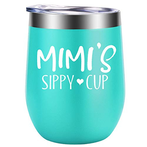 Mimi Gifts for Grandma   Mimis Sippy Cup   Mimi Gifts Grandma Gifts New Grandma Gifts   Grandma Birthday Gifts   Funny Gifts for Grandma Mom   Great Grandma Wine Gifts Ideas   GSPY Wine Tumbler