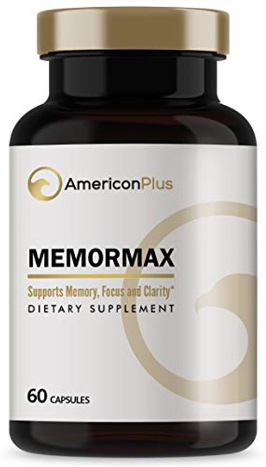 Memormax Brain Supplement for Memory Focus   Mental Clarity with Ginkgo Biloba Bacopa Alpha GPC DMAE Phosphatidylserine L Carnitine Huperzine A  60 Caps
