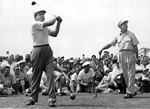 Richard Nixon and Bob Hope playing golf Photo Print  10 x 8
