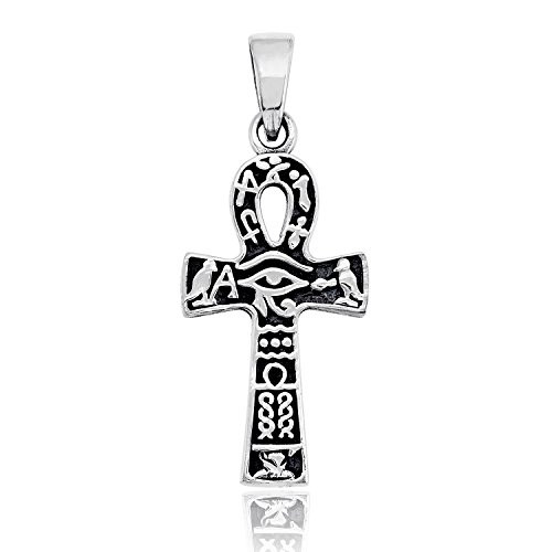 WithLoveSilver 925 Sterling Silver Egyptian Ankh of Life Cross Key Eye of Horus Pendant WithLoveSilver 925 Sterling Silver Egyptian Ankh of Life Cross Key Eye of Horus Pendant