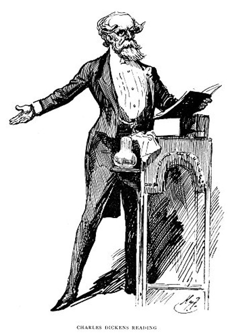 Charles Dickens 1812 1870 Nenglish Novelist Charles Dickens Reading Pen And Ink Drawing By Harry Furniss 1854 1925 Poster Print by 18 x 24 Charles Dickens 1812 1870 Nenglish Novelist Charles Dickens Reading Pen And Ink Drawing By Harry Furniss 1854 1925 Poster Print by 18 x 24