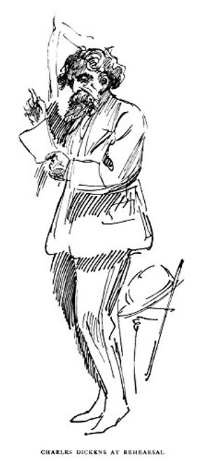 Charles Dickens 1812 1870 Nenglish Novelist Charles Dickens At Rehearsal Pen And Ink Drawing By Harry Furniss 1854 1925 Poster Print by 18 x 24 Charles Dickens 1812 1870 Nenglish Novelist Charles Dickens At Rehearsal Pen And Ink Drawing By Harry Furniss 1854 1925 Poster Print by 18 x 24