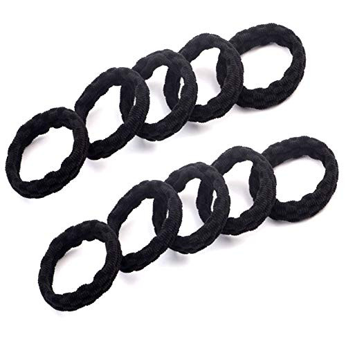 Hair Ties Thick Ponytail Holders Seamless Elastics Rubber Hair Bands Black Headband Cotton Rope Rings For Women Girls Hair Ties Thick Ponytail Holders Seamless Elastics Rubber Hair Bands Black Headband Cotton Rope Rings For Women Girls