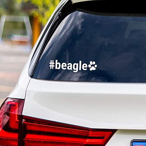 Beagle Hashtag Vinyl Car Sticker Decal  Beagle