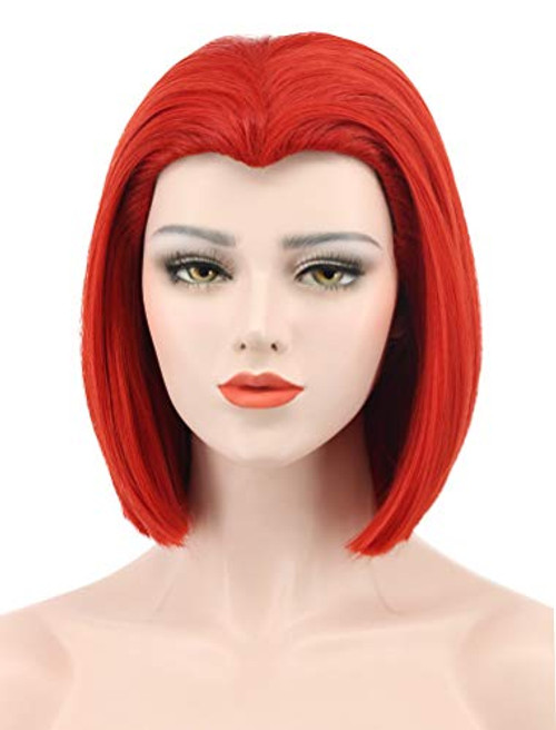 Karlery Women Short Bob Red Straight Wig Halloween Cosplay Wig Anime Costume Party Wig Karlery Women Short Bob Red Straight Wig Halloween Cosplay Wig Anime Costume Party Wig