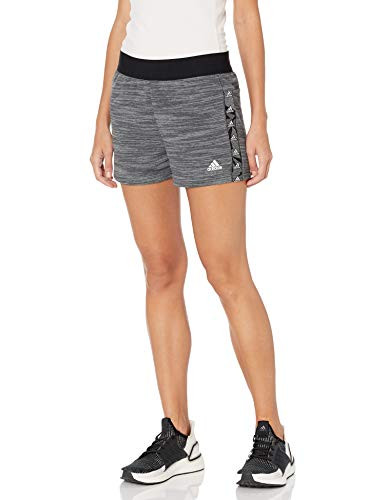adidas womens Essentials Tape Shorts Dark Grey Heather White Medium